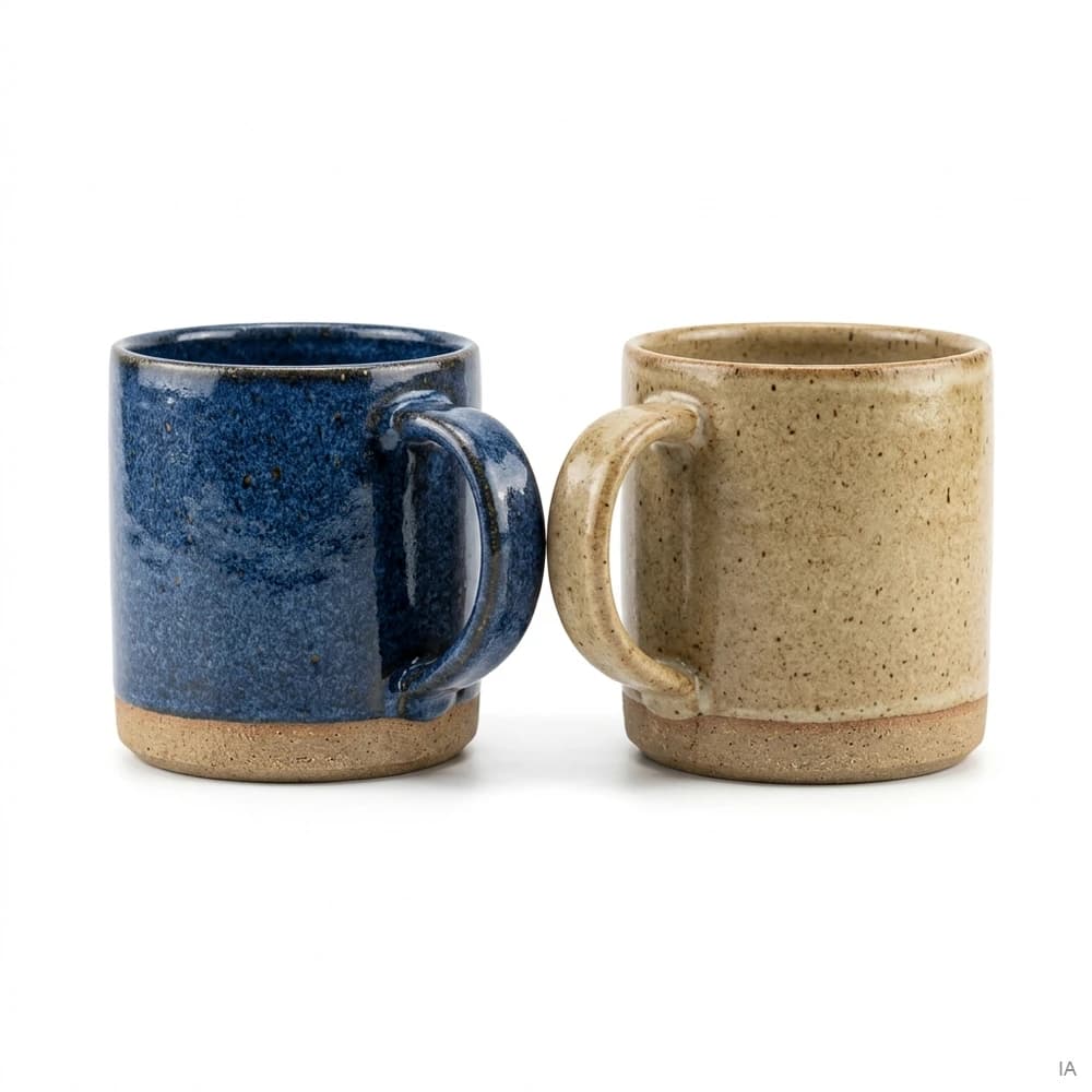 Duo de mugs en grès assortis